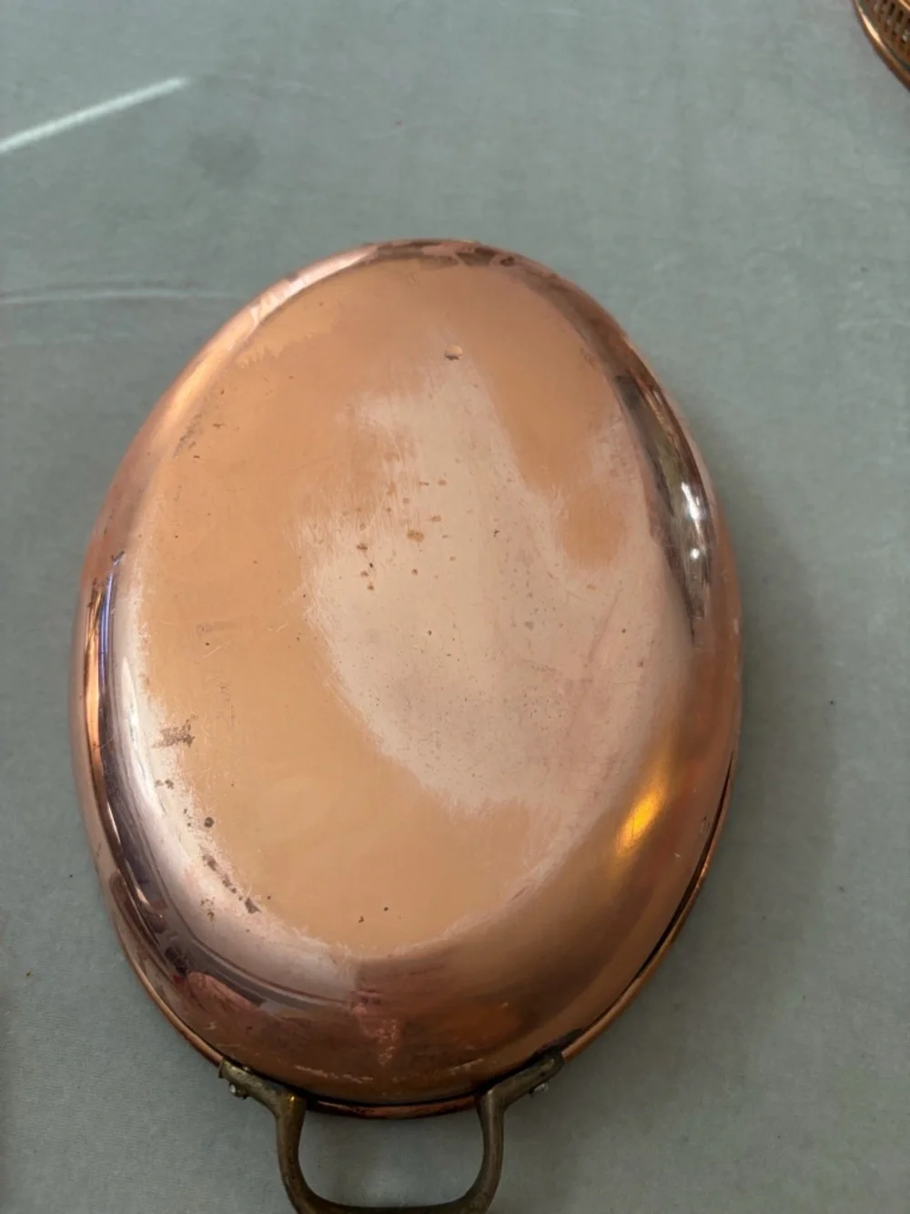 Copper Stainless Serving Dish - Copper and Silver Finish